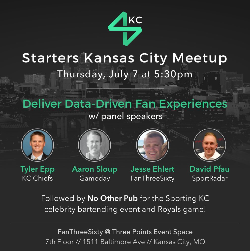 Discuss #sportstech in #kansascity on July 7th &amp; build a stronger #sportstechkc community! meetup.com/Kansas-City-Sp…