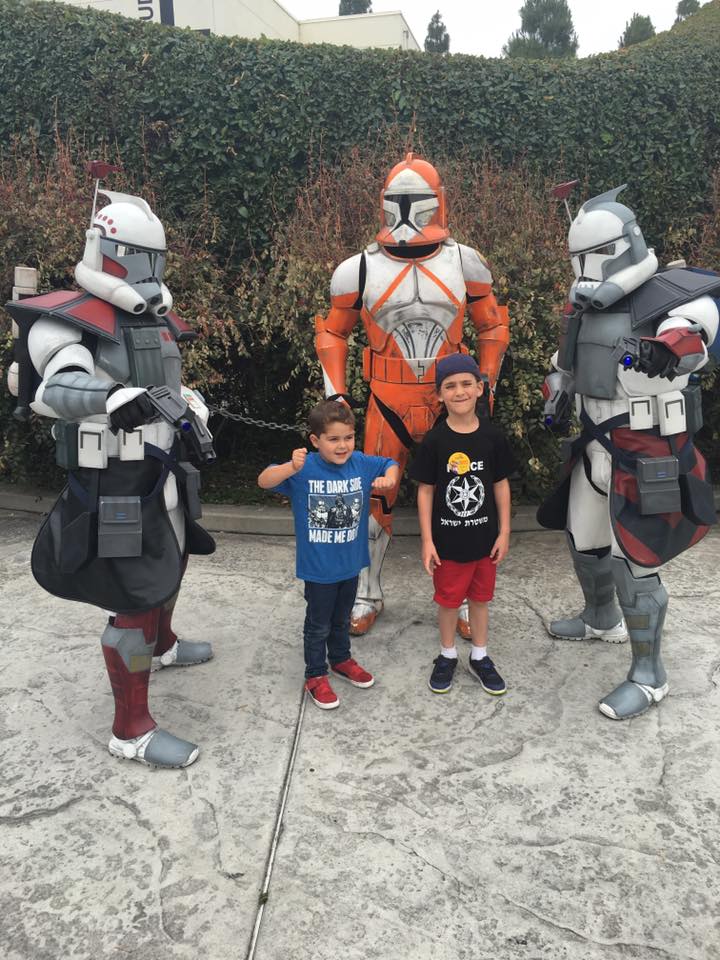 Inspired by clones, these two boys will grow up to be Stormtrooper recruits! #SoCal501st @501stLegion