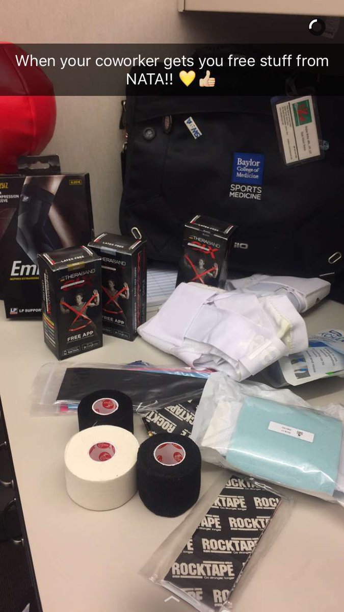 MegMcKAT's tweet photo. My @BCM_SportsMed colleague brought more free supplies for @WalesMensLax thanks to @NATA1950 #nata2016 expo! Diolch! https://t.co/CbgdEci5Lg
