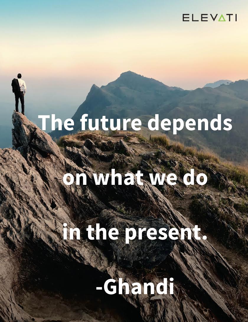 ElevatiTeam's tweet photo. "The future depends on what we do in the present." 
-Ghandi 
#futureyou #byui https://t.co/6ngOn2PM7L