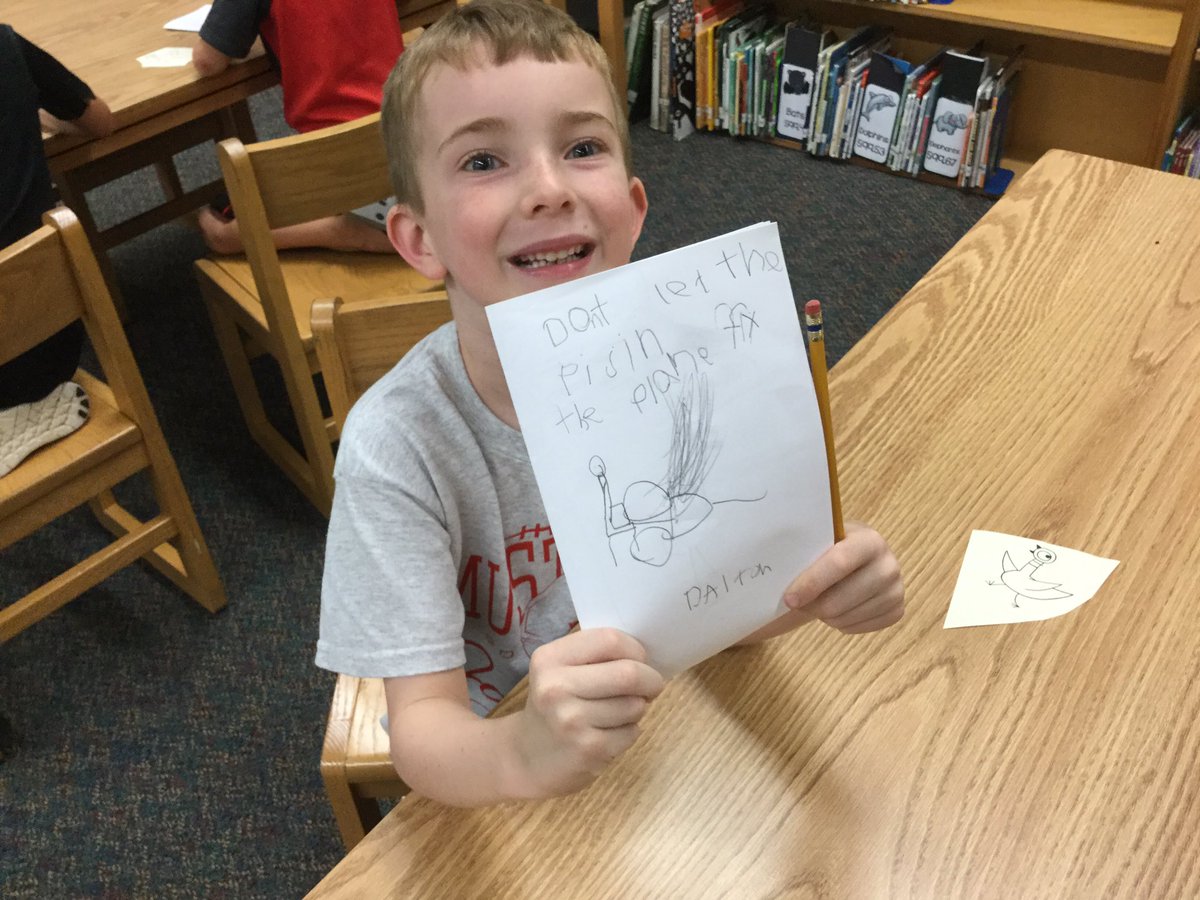 MrsWDCG's tweet photo. Today we made our own pigeon books using @The_Pigeon books! We will make them digital tomorrow! #summertechclass https://t.co/M8hoER6hZW