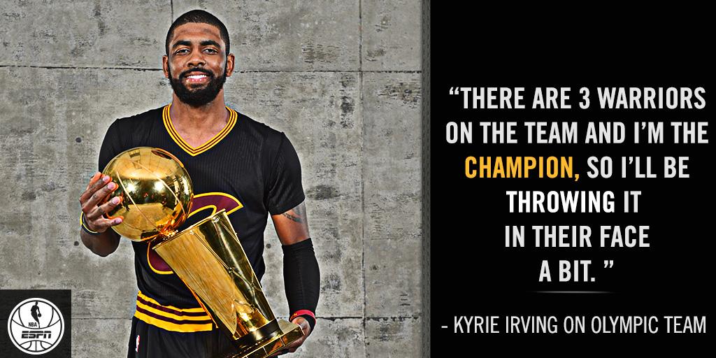 ESPNNBA's tweet photo. Kyrie Irving has no chill. (via @MikeAndMike) https://t.co/tcD8hMsdEB