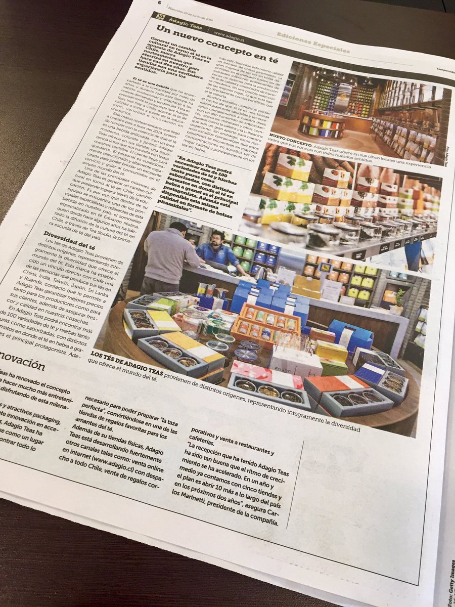 TeaSommelierScl's tweet image. Hoy en @latercera edición especial sobre el té... Comienza la temporada!!! @Adagioteaschile