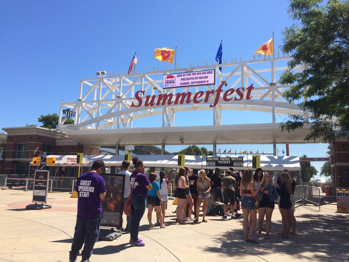 fox6now's tweet photo. We're getting excited for #Summerfest! Gates open at noon! https://t.co/Hd6gpYciR5