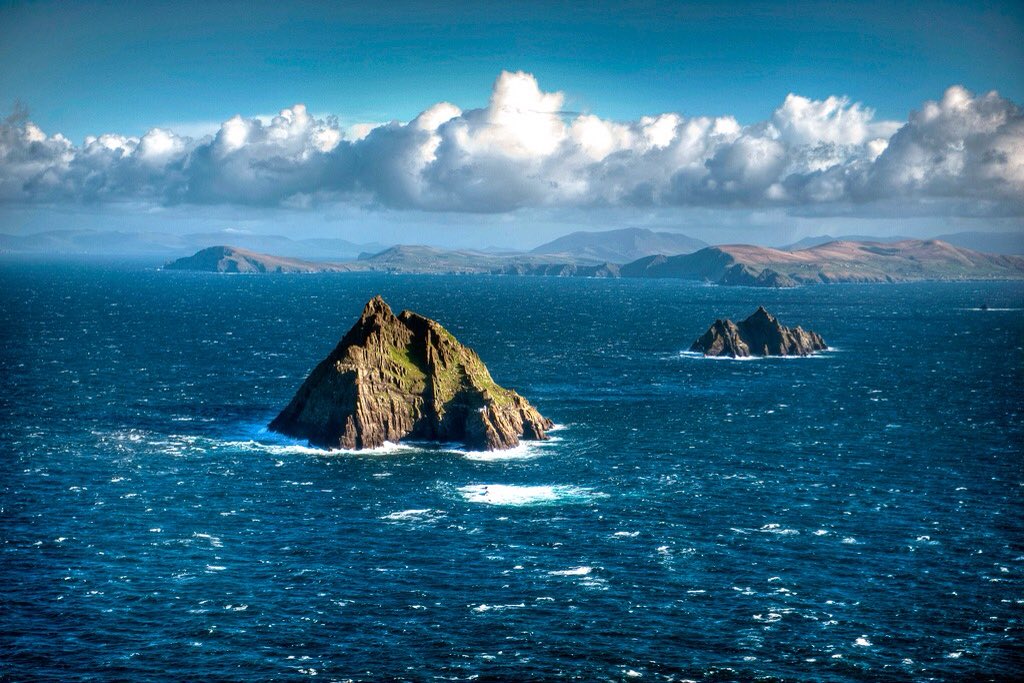 Just to kickstart the Sunshine in between the Kerry showers... The Skellig islands rain washed and beautiful