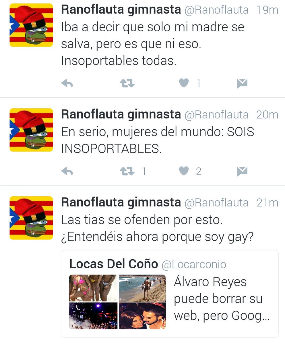 Locarconio's tweet photo. Por si no estaba claro que ser gay no te impide ser un misógino de mierda. Ser gay no te impide oprimir a mujeres. https://t.co/BlpWLi6tfW