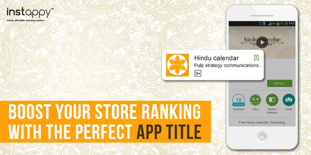 Instappy's tweet photo. #Apptitle can make or break your #app. Get it right – Stay ahead of your competitors in #appstore rankings. https://t.co/fCUSh3DDwd