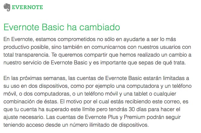 Luis_Maria's tweet image. Qué onda con @Evernote_latam, quieren deshacerse de nosotros #fail, migrare todo a #appleNotes