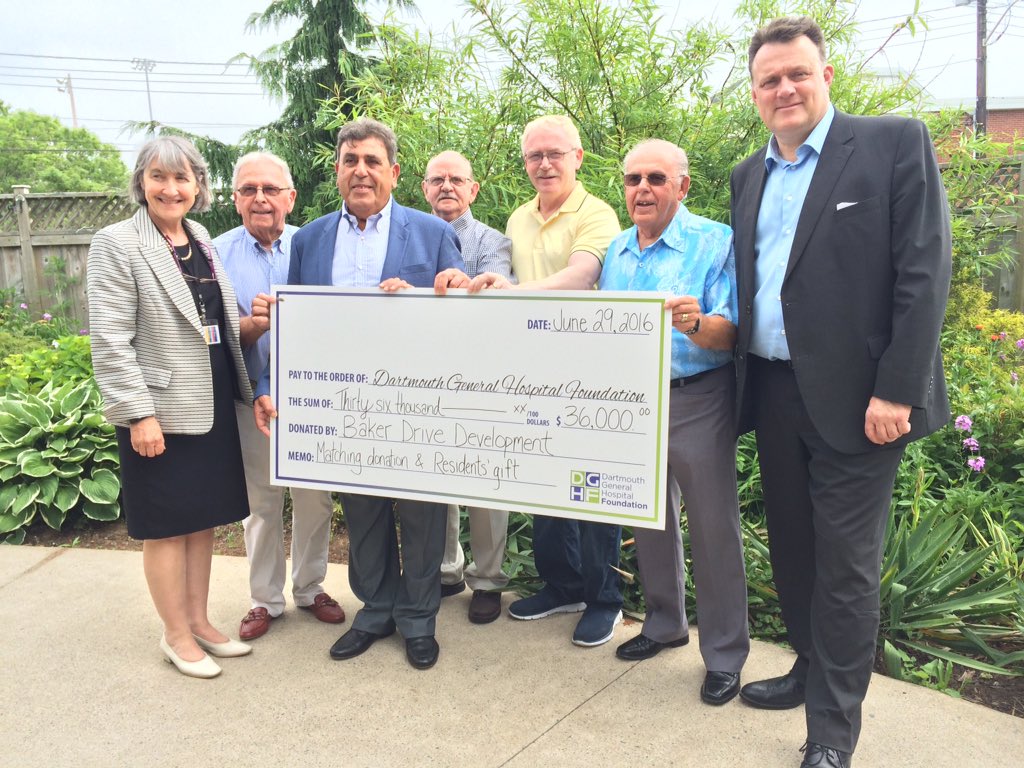 Happy to join Joe Diab as he makes a big donation to <a href="/DGHfoundation/">Dartmouth General Hospital Foundation</a> - a shared effort with his Baker Dr. tenants.