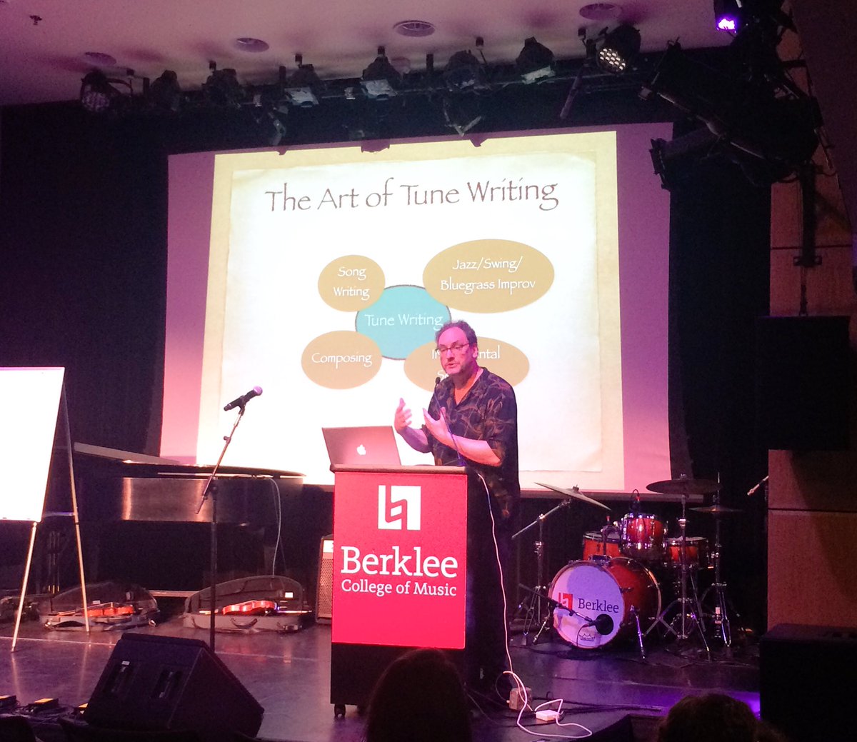BerkleeSummer's tweet photo. Happening right now: Prof. Mark Simos giving a #songwriting workshop at #globalstrings #berkleesummer https://t.co/74KyEsiREw