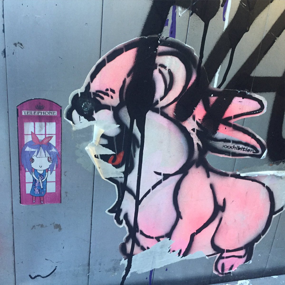 DancingAbby9's tweet photo. Folge dem rosa Kanninchen #streetart #streetartcologne #pasteup #xxxhibition #joiny #nofilter #belgischesviertel https://t.co/KeaXfhysNQ