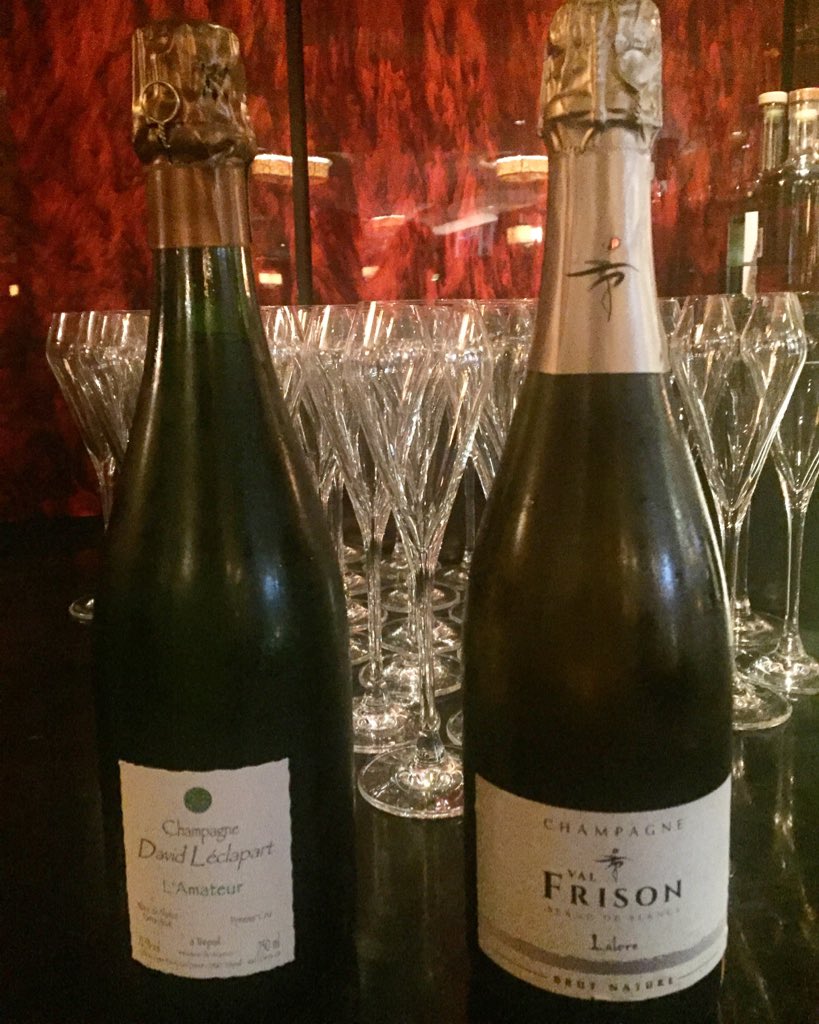 savoygrill's tweet photo. Artisan bottles for this evening: #davidleclapart and #valfrison Champagne! #winewednesday #aperitif https://t.co/vXNoGPGyzR