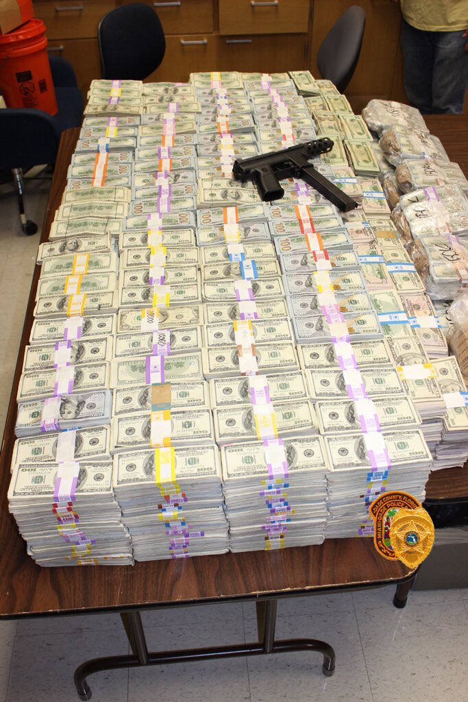 Staggering $24m cash found hidden in 'secret room' in Miami drug raid
