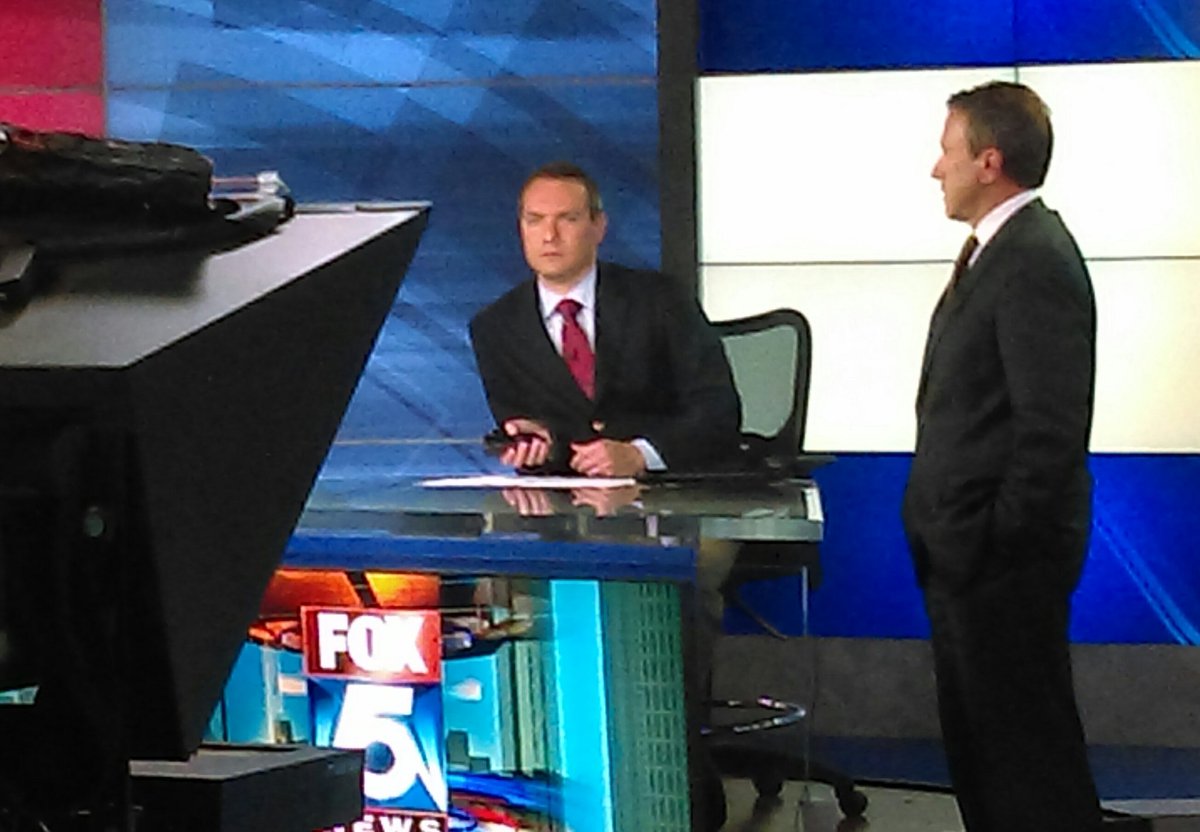 PortiaFOX5's tweet photo. BOOOOY that @PaulFromFox5 sure does polish up nicely for the @FOX5Atlanta desk. #anchorman #weatherman &
#featureman https://t.co/fBa6ZA0DbS