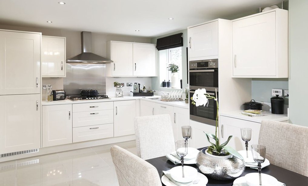 White kitchen interior design, Interior design kitchen, Dark wood