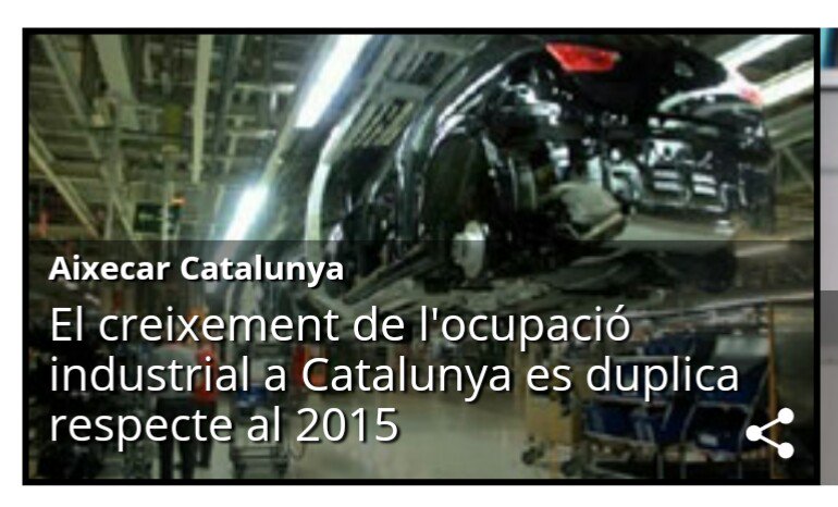 El creixement de l'ocupació industrial a Catalunya es duplica i se situa en la taxa més alta dels últims 10 anys