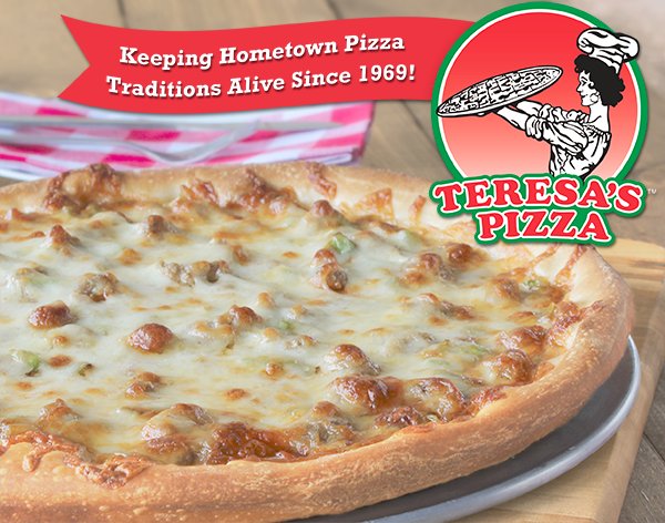 Our pizzas are made the Teresa's way with cheese on top of the best ingredients for a unique and delicious taste!