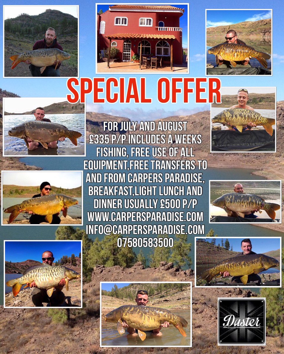 *SPECIAL OFFER**still a few spaces available👌🏻old scaly carp in the mountains of Gran Canaria carping in style ☀️😎