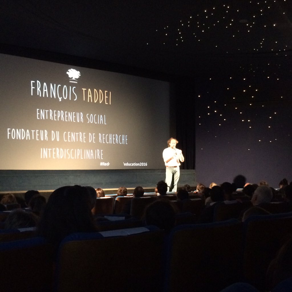 Conférence <a href="/Ashoka/">Ashoka</a> #Redessinonsleducation2016 avec <a href="/FrancoisTaddei/">François Taddei</a>. Passionnant ! Plein d'idées pour <a href="/ManyattaCowork/">MANYATTA</a>