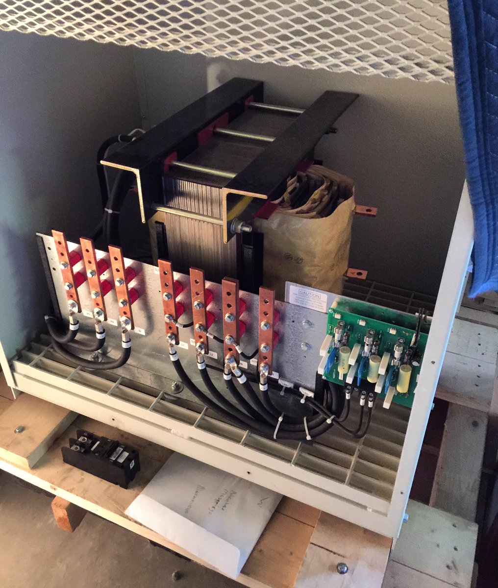 Massive1200lb #Isolation #Transformer going in at our clients #recordingstudio. #cleanpower #nohums #BDG #electrical