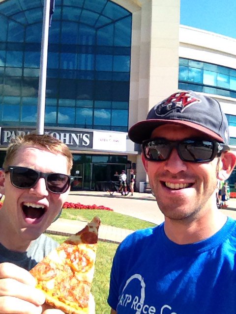 Velojockey's tweet photo. Number pickup at Papa John's HQ. Left with some pizza swag and a positive outlook on life!  #natsziptrip #pizzalegs https://t.co/bAnNFFZnrH