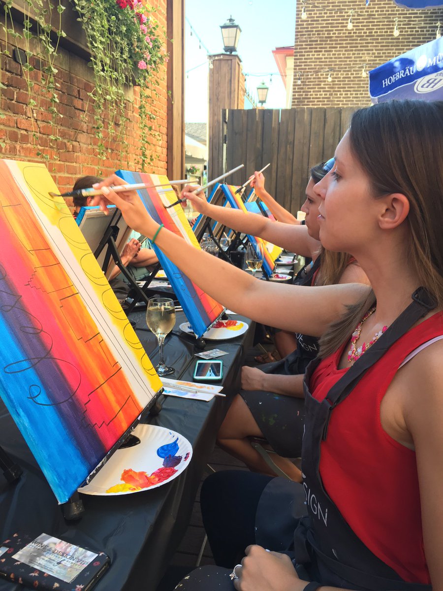 HofbrauhausCLE's tweet photo. There's a lot of focus going into these @WineCle paintings! #atHBcle #thisisCLE #cleveland https://t.co/LQZ2U1xTGU