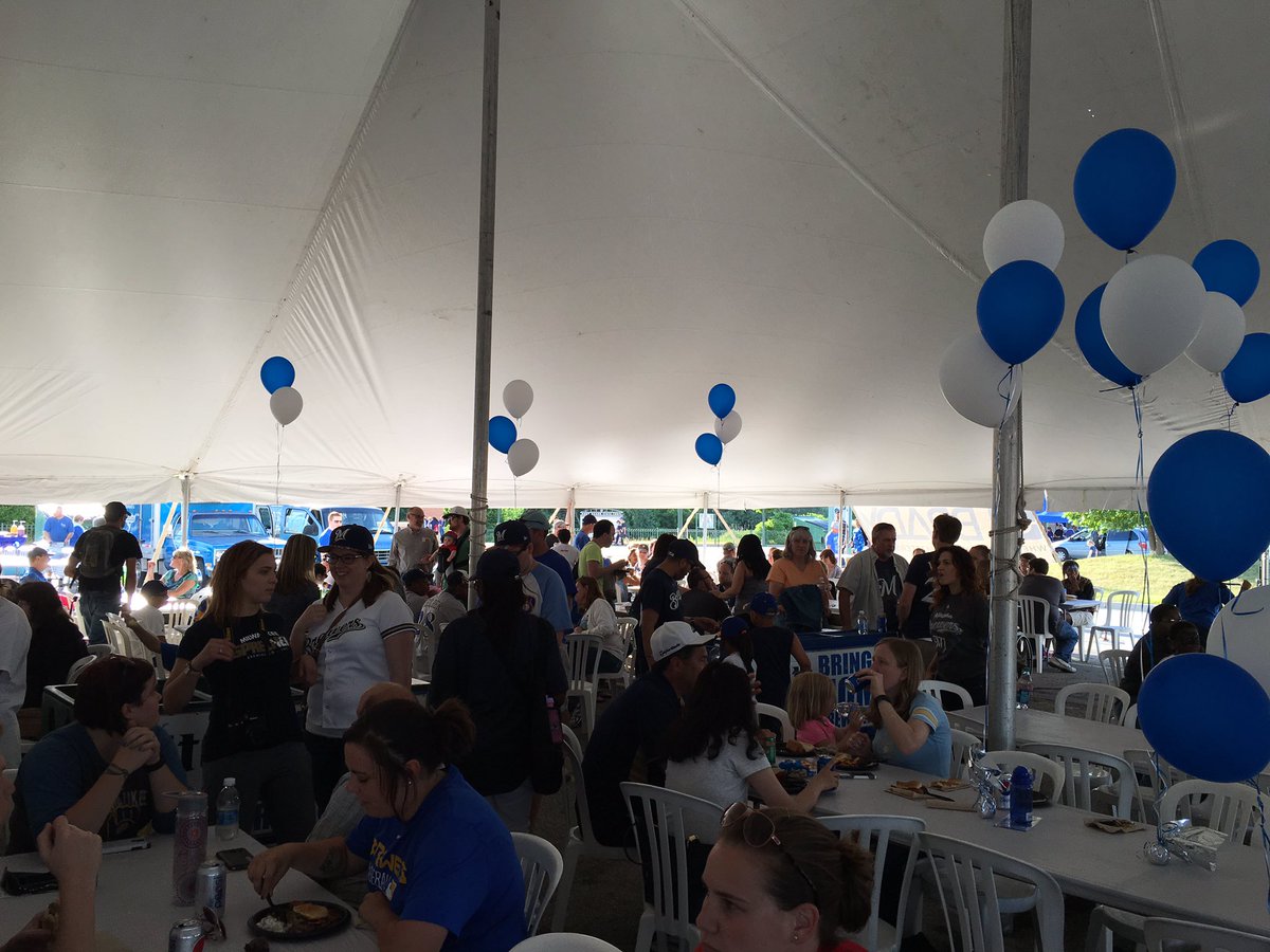 Family night at Miller Park is in full swing! Enjoying a beautiful evening with co-workers and families.