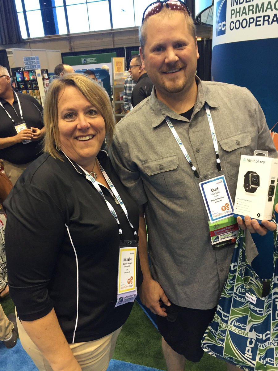 ipcrx's tweet photo. #IPCBooth Winners: Chad Busch of Red Cross Pharmacy (WI) & Darryl TJaden of Cain's Drug Store (IL) #ideaShare2016 https://t.co/Pvf9TvcaNB