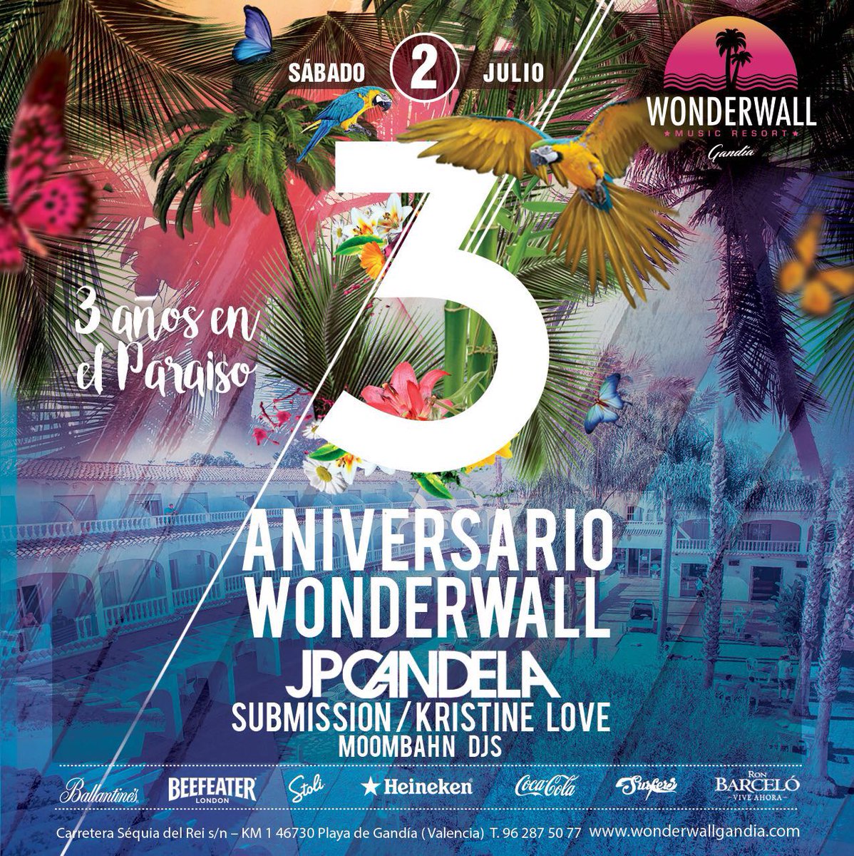 Como pasa el tiempo!!! Nos vemos en el 3° aniversario de <a href="/WonderwallMR/">Wonderwall Gandia</a> este Sábado... #goodmorning #paradise #summer
