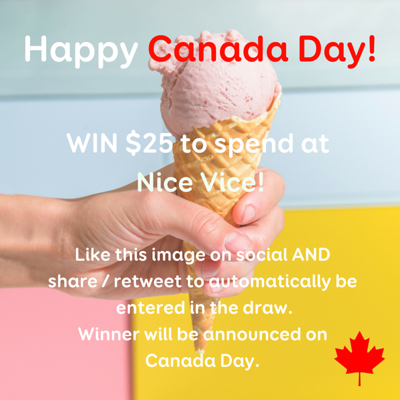 nicevicecream's tweet photo. Enter our #CanadaDay giveaway to win a $25 Gift Card! Just RT this post to get entered to win! #Vancouver #NiceVice https://t.co/AE6p4mEbgG