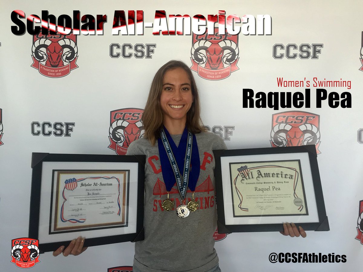 W.Swimming Raquel Pea named Scholar All-American - story bit.ly/2947cVp <a href="/OfficialCCSF/">City College of San Francisco</a> <a href="/theguardsman/">The Guardsman</a>