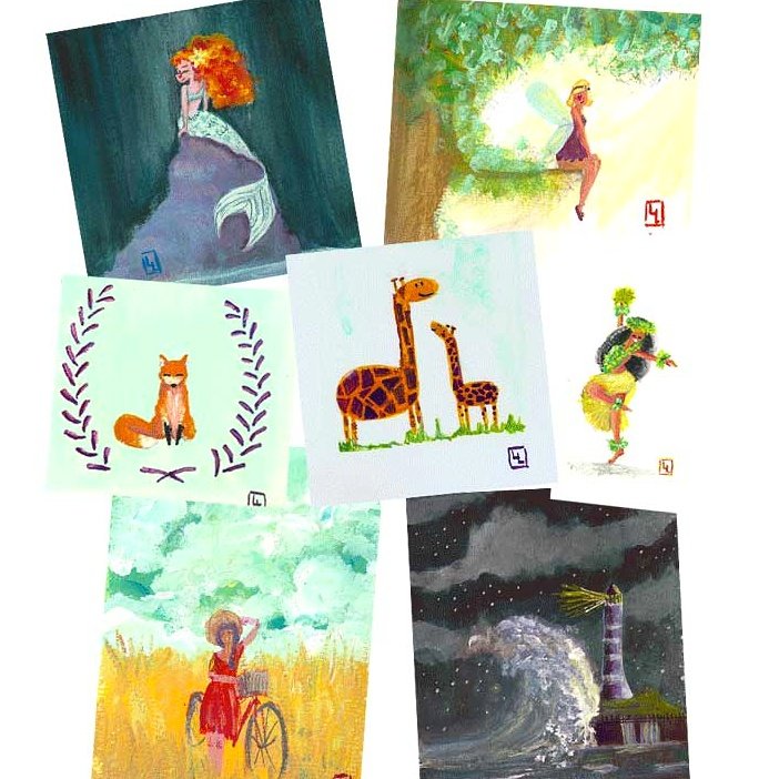 TonboLearning's tweet photo. Take on #gouache #painting this #summer! #colorful #beautiful #illustration #art #surrry https://t.co/PsrqnoBJ1V https://t.co/HMOSHxVznm