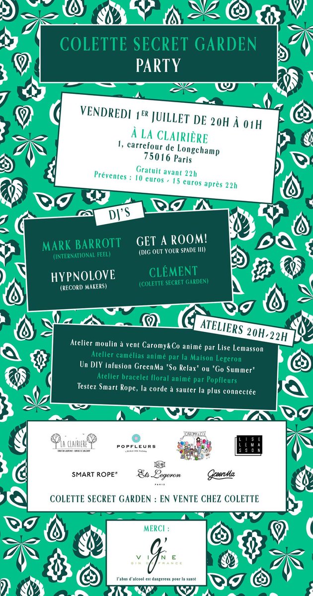 smart_rope's tweet photo. Friends in Paris, check out Smart Rope at @coletteparis garden party at La Clairière 🎉💃🏻 Let's party! https://t.co/oRKIigm4wh