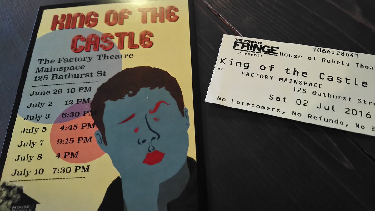CafeCsi's tweet photo. CSI member @RebelsTheatre show King Of The Castle on now @Toronto_Fringe #CafeLovesRossHammond https://t.co/JXRdds7FWc