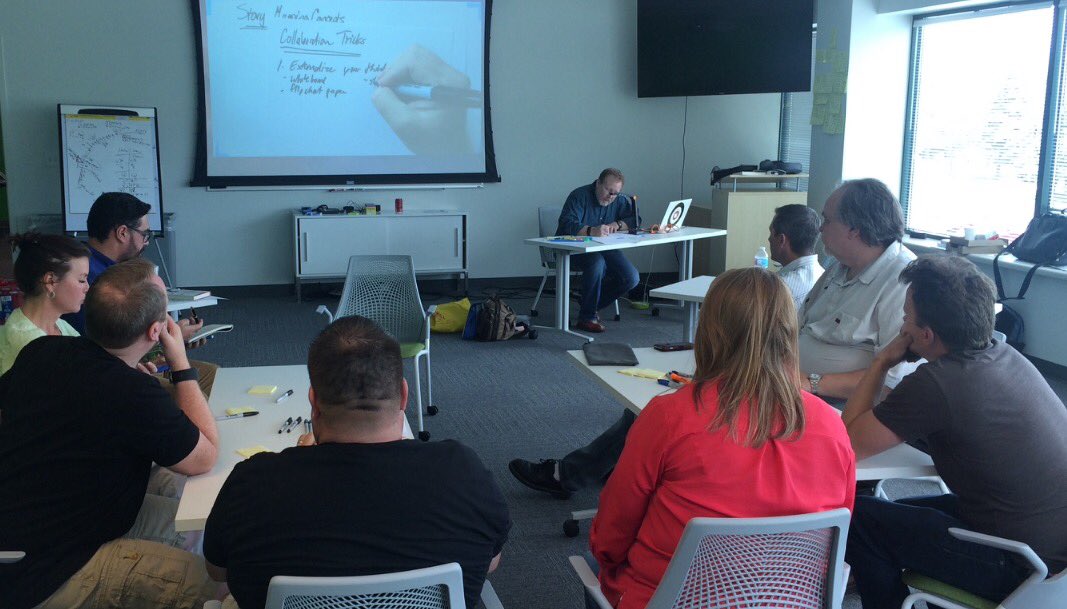 TotherAlistair's tweet image. @jeffpatton introducing #StoryMapping at #AdvancedAgile class :)