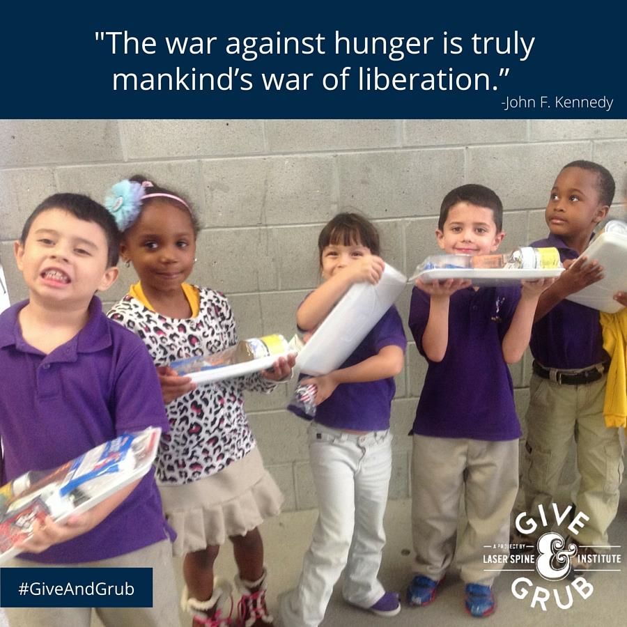 GiveAndGrub's tweet photo. Our buy one, give one model starts w/@LaserSpine's #Tampa team. Employees buy a meal, we give one to a hungry child. https://t.co/AoqQCpEWbh