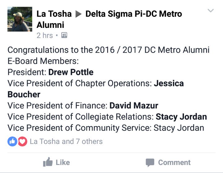 Congrats to the new 2016/2017 DC Metro Alumni E-board members!