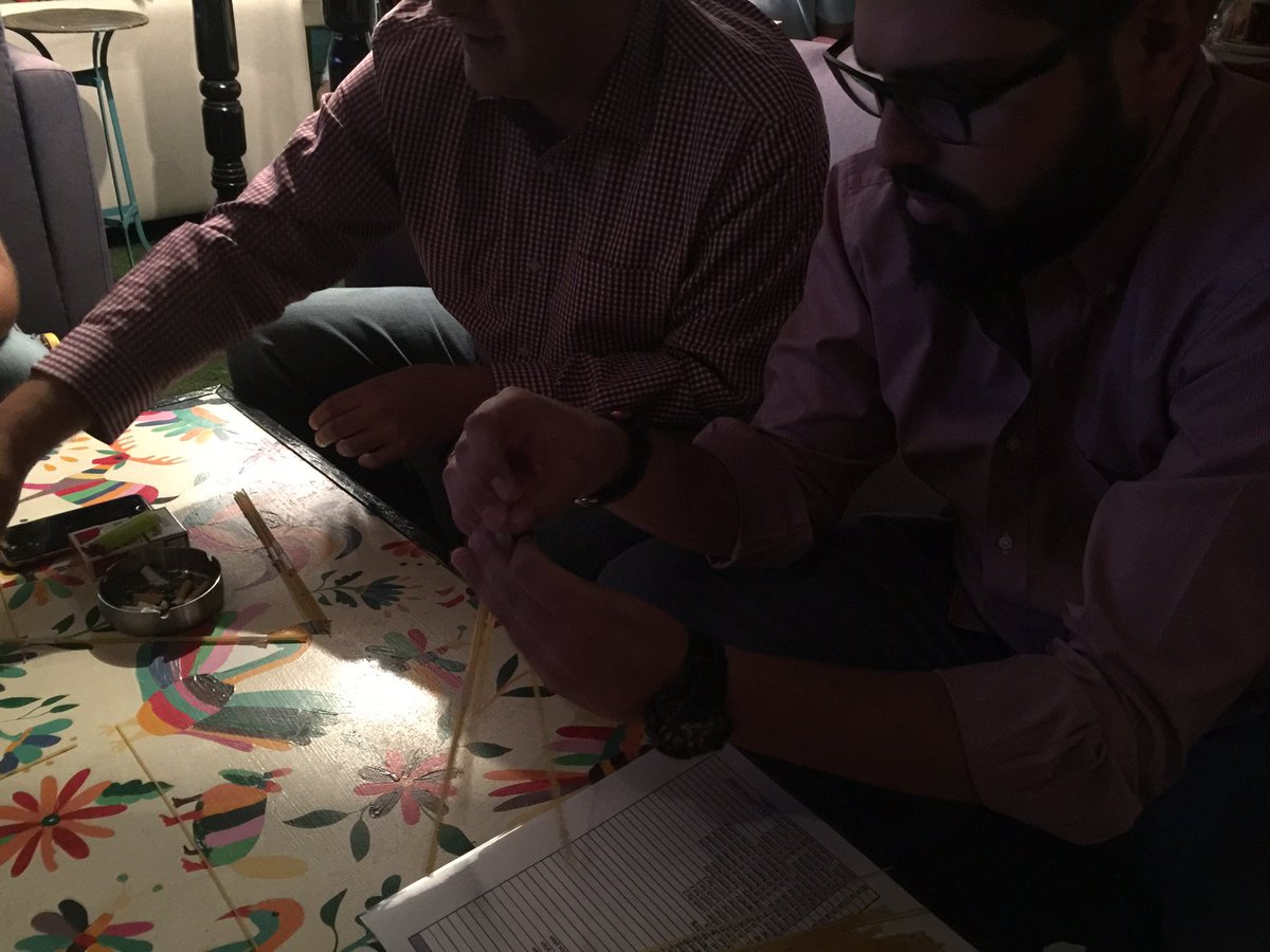 The Annual Quiz Night begins with a team building game. Good luck everyone #Ramadan2016 #WAYouth