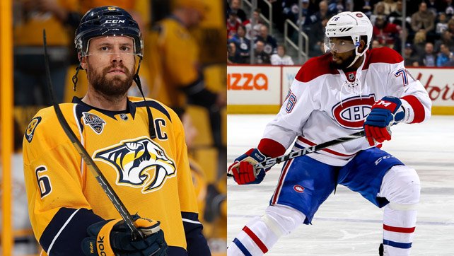 CanadiensMTL's tweet image. Les Canadiens font l’acquisition du défenseur Shea Weber des Predators de NSH, en retour du défenseur P.K. Subban.