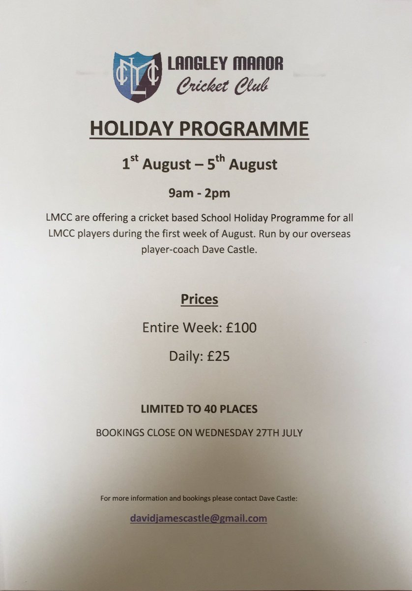 CastleDC02's tweet photo. @Calmore_Sports @TottonElingCC all players welcome, any u15s or younger can join! Let's strengthen England cricket! https://t.co/S07lTQnyKz