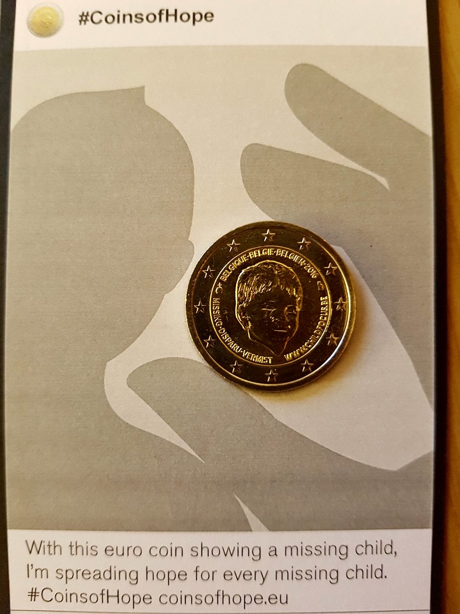 Greghenderson1's tweet photo. This coin has the face of one of many missing children throughout the World.Child Focus helps spread this awareness. https://t.co/pQ2jRiMoEj