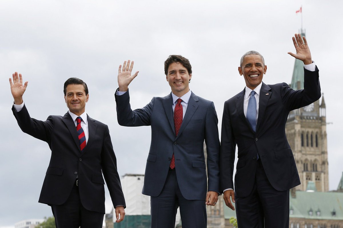 EmbCanMexico's tweet photo. El Primer Ministro Trudeau @CanadianPM y sus socios continentales concluyen una exitosa #CLAN2016. https://t.co/ThWK6J9tlW
