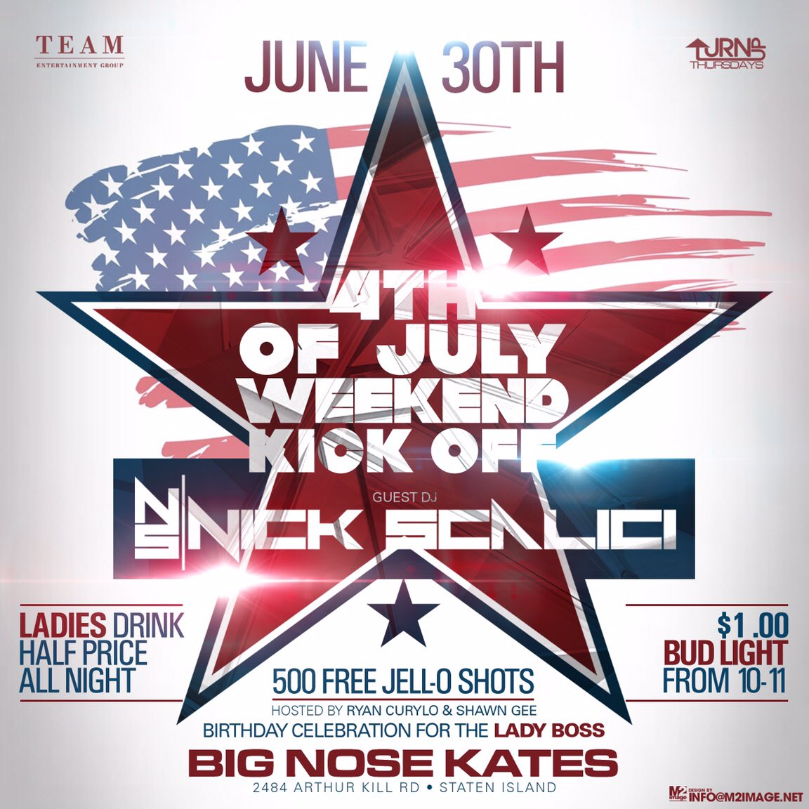 TeamEntGroup's tweet image. This Thursday At Big Nose Kates We Celebrate Frank Polizottos 21st Bday!! #TEAM #4thOfJuluWeekend