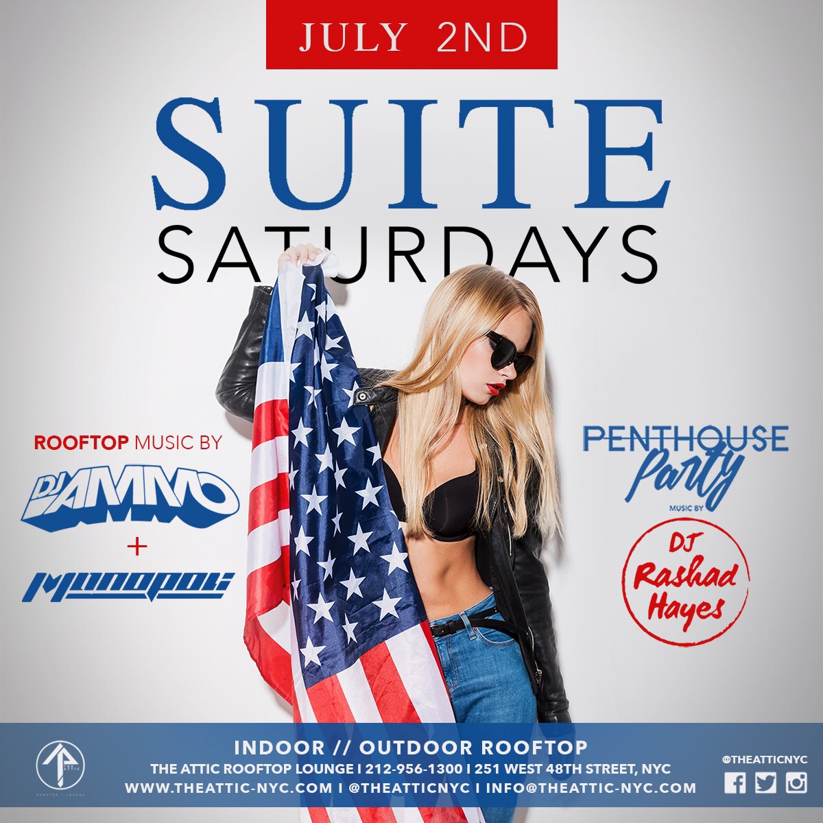 TeamEntGroup's tweet image. This Saturday At Attic Rooftop The Jersey Invasion Dj Ammo TakeOver!! #Team #NYC #atticRooftop