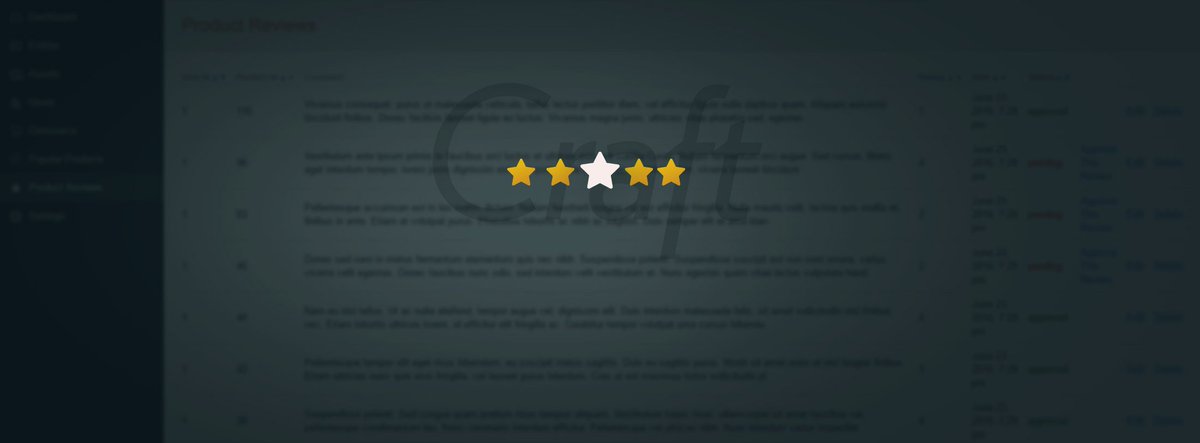 hellobonfire's tweet photo. We're happy to announce our Product Reviews plugin for Craft Commerce! Check it out!  https://t.co/o9j2TogaFK https://t.co/BU0tY5aWiq