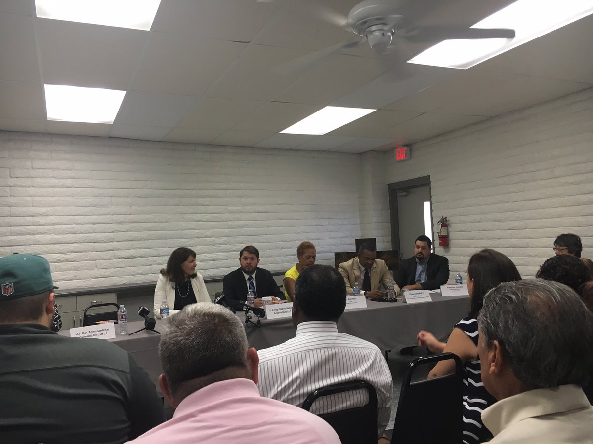 Maritza4AZ's tweet photo. Informative discussion this morning on voting rights w/ two great Dem leaders @RepRubenGallego and @RepKirkpatrick!! https://t.co/Z9pfgmuRnz
