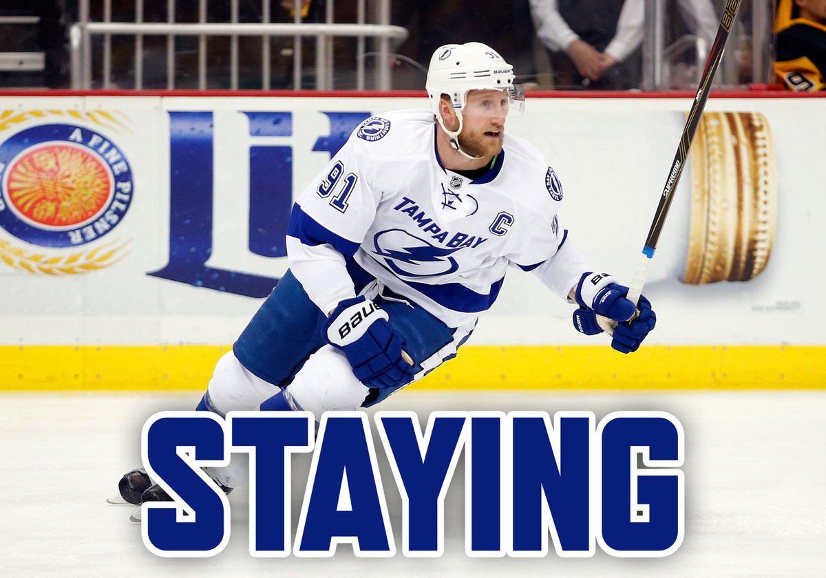 NBCSportsHockey's tweet photo. BREAKING: @RealStamkos91 resigns with @TBLightning for 8 years $68 million. (via @TSNBobMcKenzie) https://t.co/rc4jdcQpSU