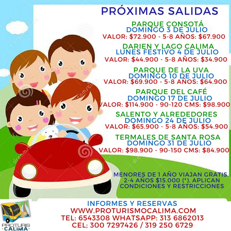 proturiscalima's tweet image. No te quedes sin nada que hacer en vacaciones. Reservas e info WA 3136862013, FIJO 6543308 proturismocalima.com