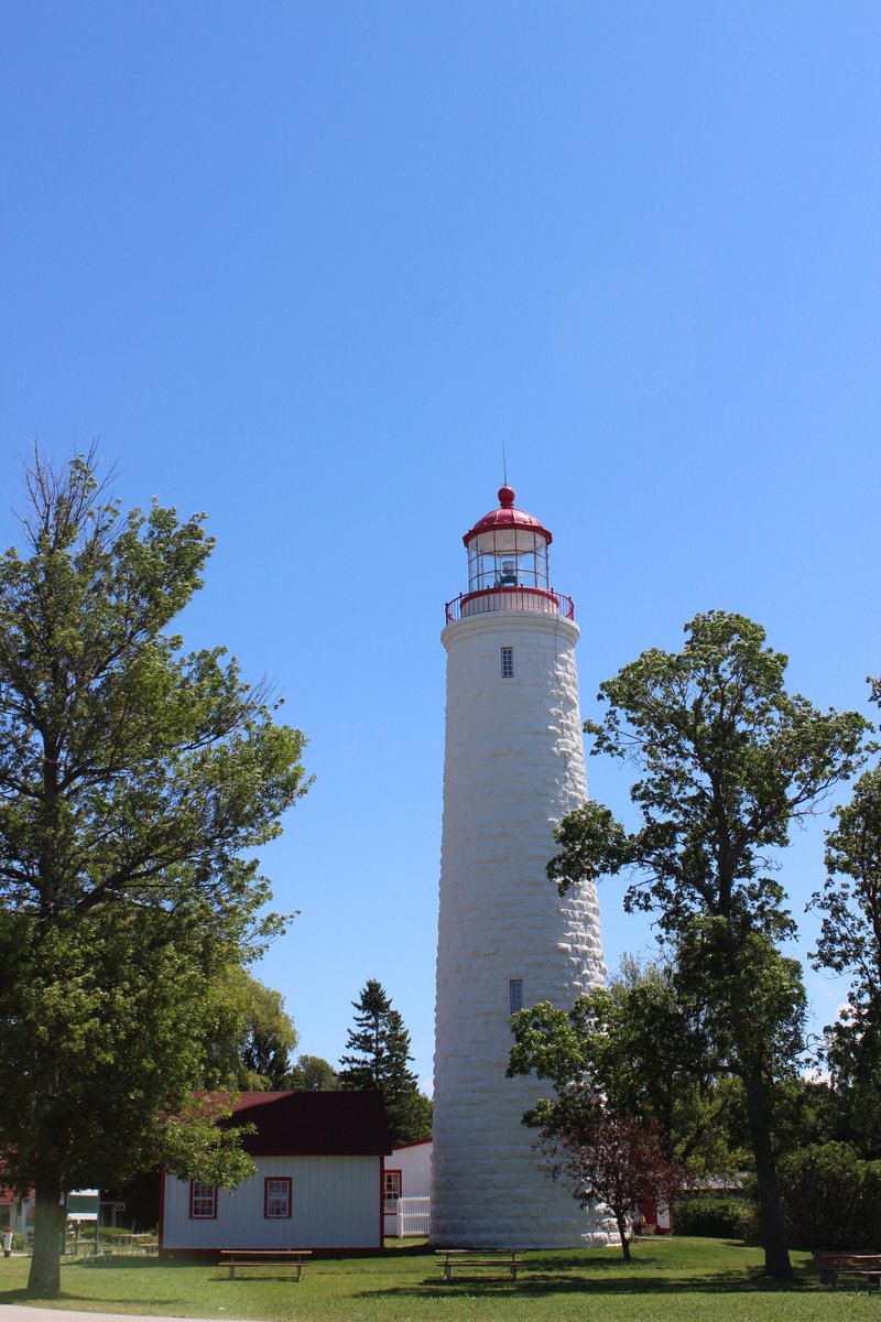 Huron_Kinloss's tweet photo. The #PointClarkLighthouse opens for the season TOMORROW! Open daily 10-5. Sunset tours available through pre-booking https://t.co/qKmkSvutE5