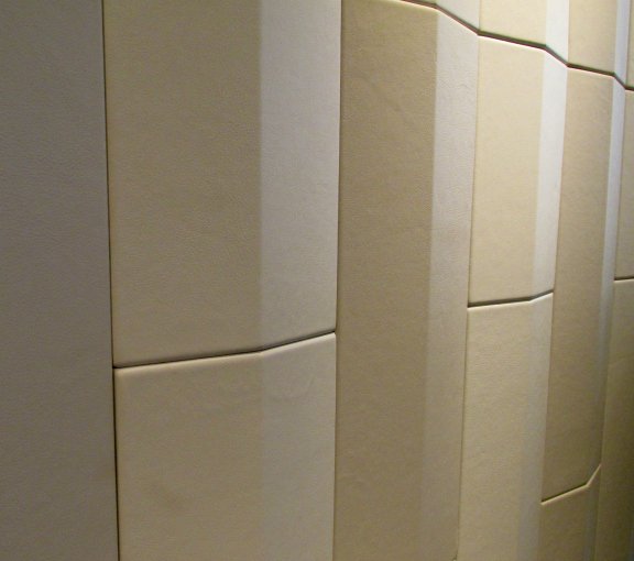 GoDesignGo's tweet image. These leather wall panels by @hideinside are now available at @GarrettLeather 😍😍😍